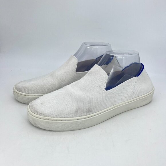 Rothy’s The Original Women Size 9.5 Slip On Flat Sneaker Shoes Bright White - Picture 1 of 11
